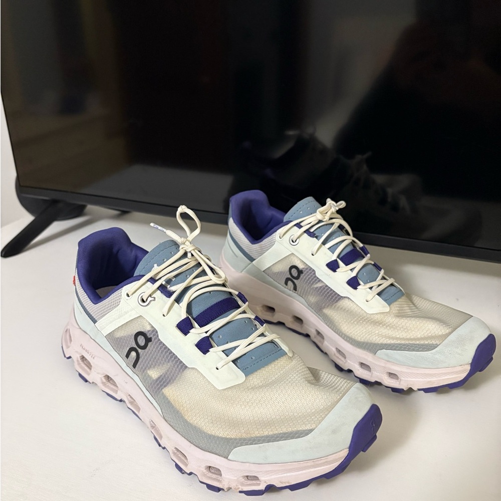 On Running Cloudnova Women's White & Purple Running Shoe - Picture 11 of 16